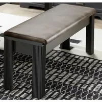 Jídelní lavice s polstrováním Jasmin, grafit/hnědá látka