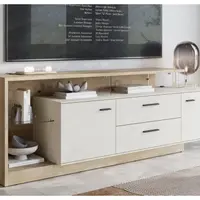 TV stolek Meolo, 191,5 cm, dub cremona/béžový kašmír