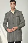 PLT9391 DEWBERRY MEN'S COAT-PLAID GREY