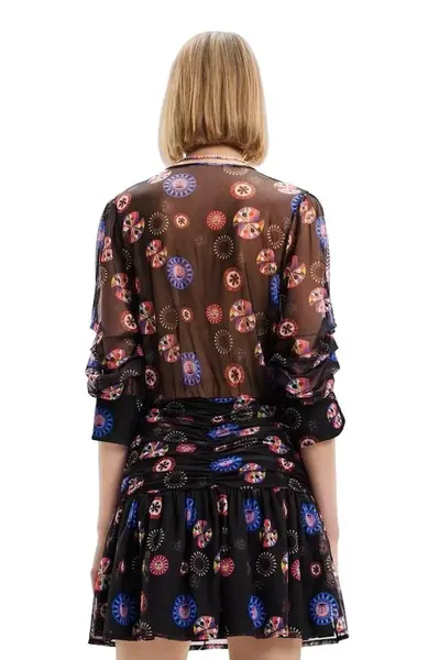 Desigual vzorované šaty s 3/4 rukávy