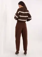 Hnědé business kalhoty