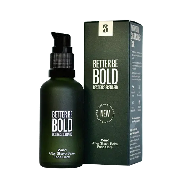 BETTER BE BOLD Best Face Scenario, Balzam po holení a hydratačný krém 50 ml