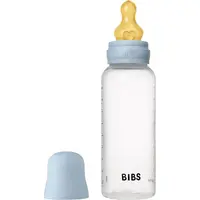 BIBS Anti-Colic Baby Bottle Latex antikoliková fľaša s kaučukovým cumlíkom Baby Blue 270 ml