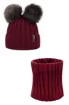 Sada čepice a šály Ander BIANCA - ČERVENÁ