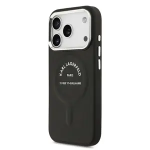 Zadní kryt Karl Lagerfeld PU RSG Logo MagSafe pro Apple iPhone 17 Pro Max, černá