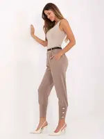 Béžové kalhoty s knoflíčky