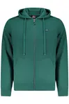 Zelená pánská mikina s kapucí