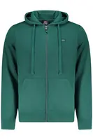 Zelená pánská mikina s kapucí