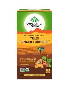 ORGANIC INDIA Tulsi kurkuma a zázvor BIO 25 sáčků 25 ks