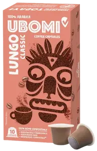 UBOMI Lungo Classic 100% Arabica RFA kávové kapsle 10 ks