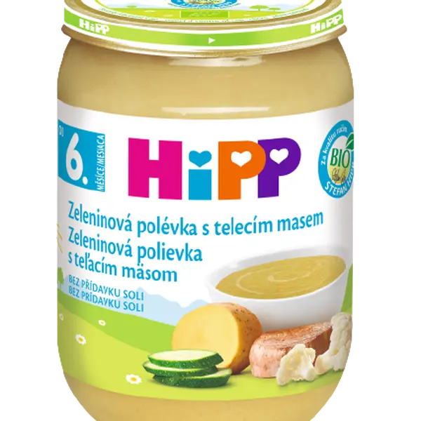 HIPP BIO Zeleninová polévka s telecím masem 190 g