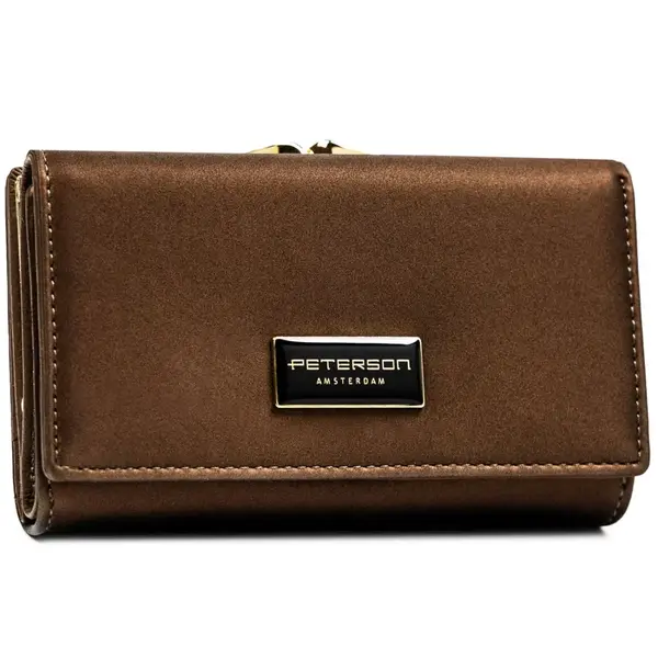 Dámska koženkovo/kožená peňaženka hnedá - Peterson Haya