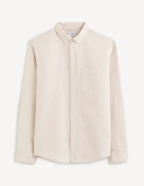 Pánská béžová košile Celio Daxfordmc