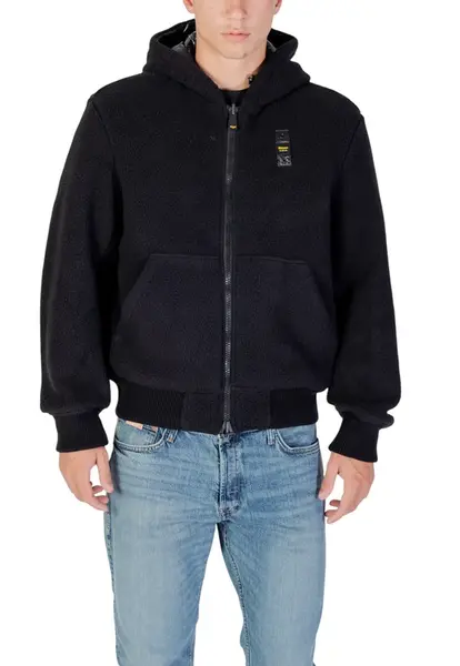 Blauer pánska mikina s kapucňou