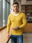 Sweter męski żółty Dstreet