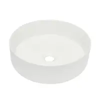 Umývadlo na dosku SAT Mood 36x36 cm bílá matná bez otvoru pre batériu, bez prepadu SATM3636MW