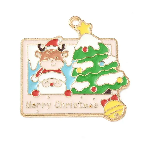 Christmas Alloy Enamel Pendants