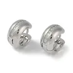 Clear Cubic Zirconia Huggie Hoop Earrings