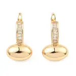 Brass with Cubic Zirconia Hoop Earrings