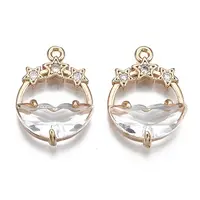 Faceted Transparent Glass Pendants