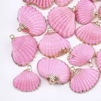 Spray Paint & Electroplate Sea Shell Pendants