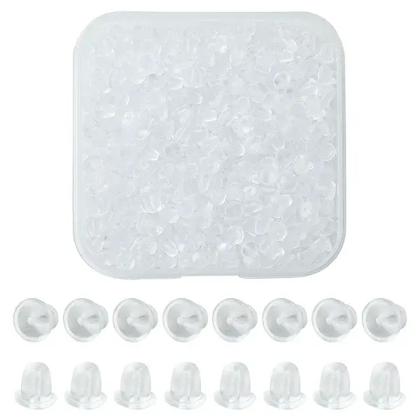 600Pcs Plastic Bell Ear Nuts
