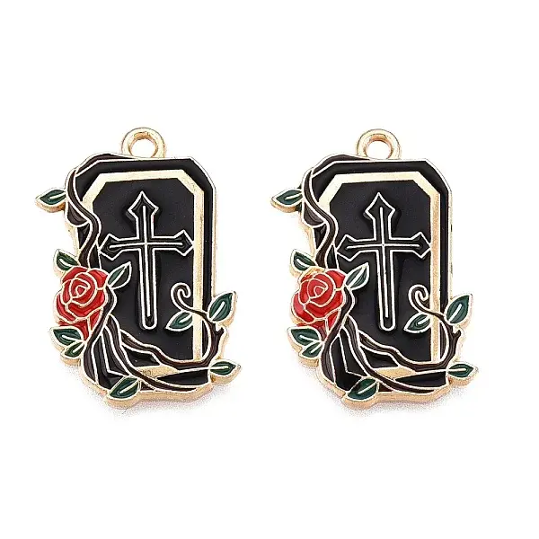 Halloween Theme Rack Plating Alloy Enamel Pendants