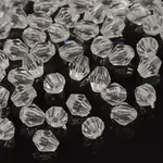 Faceted Bicone Transparent Acrylic Beads