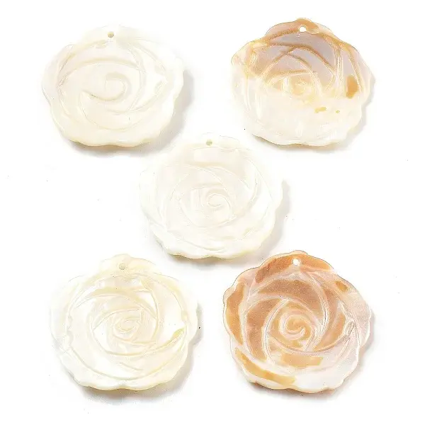 Natural Freshwater Shell Carved Pendants