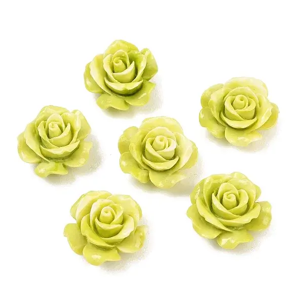 Synthetic Coral Dyed Carved Beads