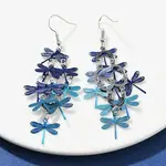 430 Stainless Steel Dragonfly Dangle Earrings