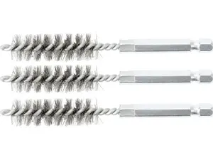 Sady kartáčů na vrtačku, různé průměry, ocelové, 3 ks - BGS technic Velikost: 19 mm