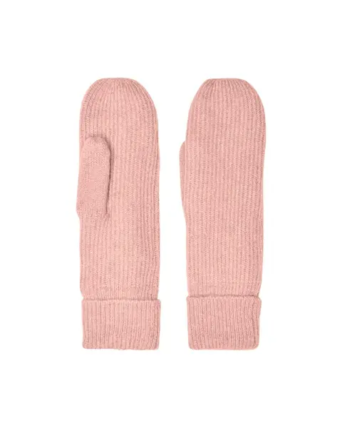 Růžové pletené rukavice