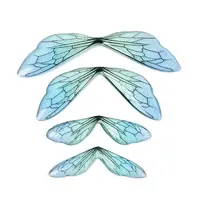 3Pcs Transparent Epoxy Resin Butterfly Wings Cabochons