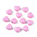Pearl Pink Heart Acrylic Beads