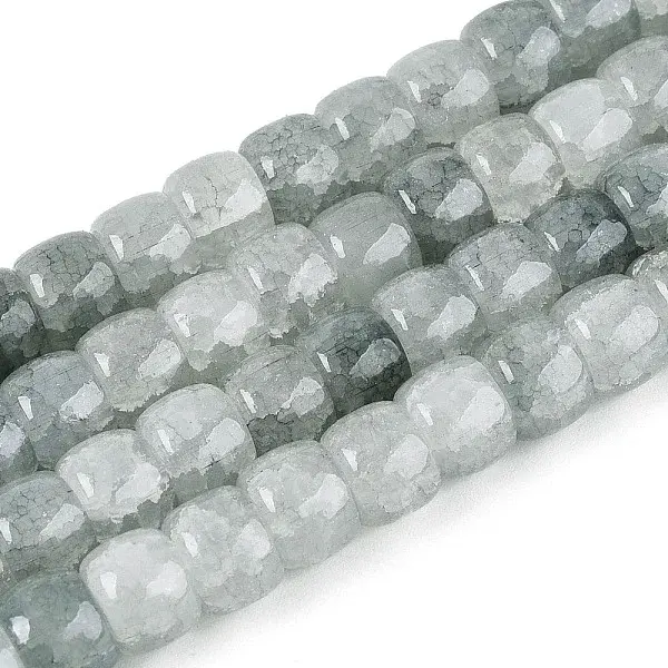 Baking Painted Crackle Glass Beads Strands