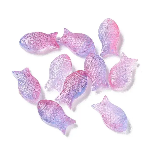 Baking Painted Transparent Glass Beads