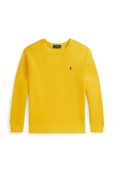 Dětská mikina Polo Ralph Lauren žlutá barva, hladká, 323799359500