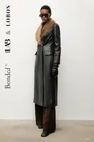 Kožený kabát Bonded by Answear.LAB & LOBOS