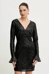Šaty Morgan černá barva, mini, přiléhavé, RDISCO