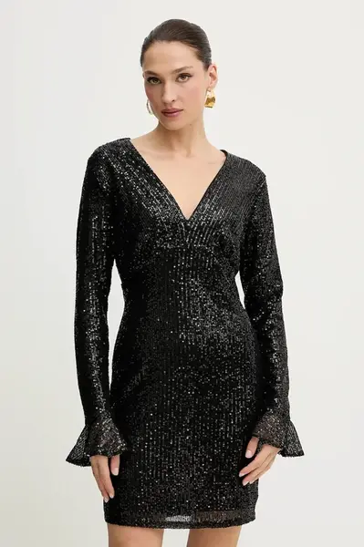 Šaty Morgan černá barva, mini, přiléhavé, RDISCO