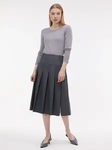 Sivá dámska midi sukňa ORSAY