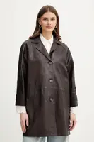 Kožený kabát Weekend Max Mara CAMINO