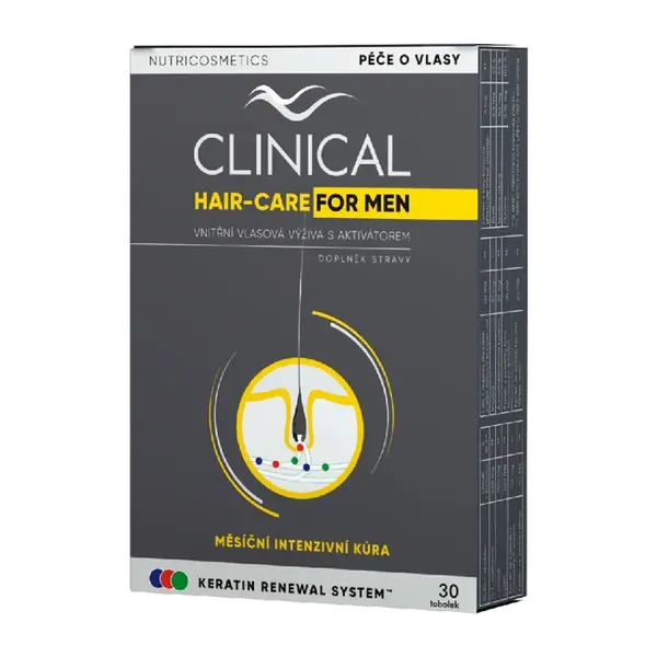 CLINICAL NUTRICOSMETICS Hair-Care for MEN mesačná kúra 30 tvrdých kapsúl