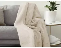 Deka Sherpa 150x200 cm, krémovo-béžová%