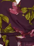 Fialová zavinovací halenka s květinovým vzorem