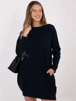 Tmavě modré mikinové šaty