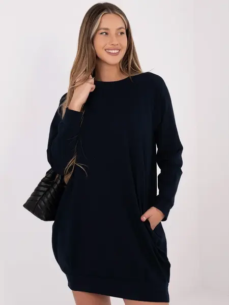 Tmavě modré mikinové šaty