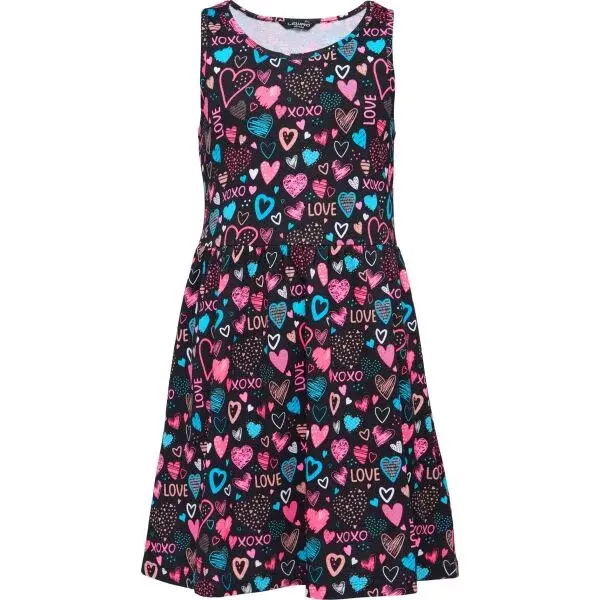 Lewro EMELA Pohodlné dívčí šaty, tmavě modrá, velikost 140-146