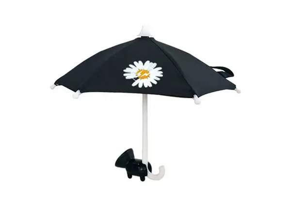 Deštník pro telefon s přísavkou Kytička Black
